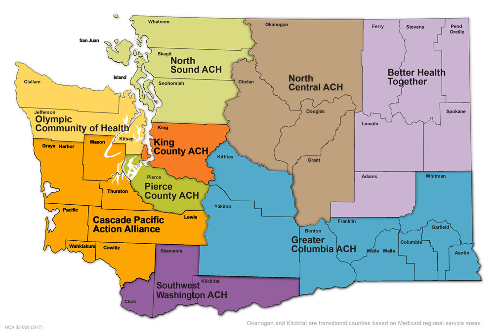 Washington State Regions Map Regional Contacts – Washington State Medical Home